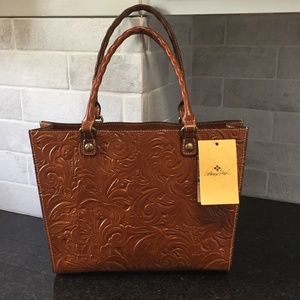 New Patricia Nash Zancona Tote handbag tooled leather Florence NWT